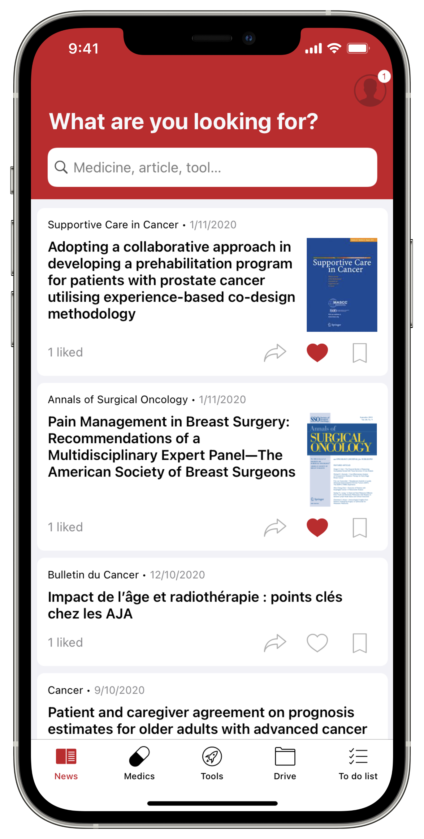360 medics, a hyperspecialized and personalized news feed